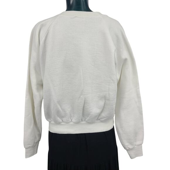 Vintage Valerie Sockwell Applique Golf Sweatshirt White Embroidered Size M 2918 - Picture 2 of 6